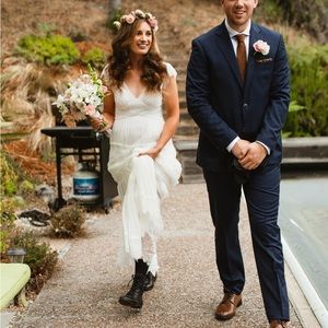 Frye "Jillian Lace Up" Leather Combat Boots